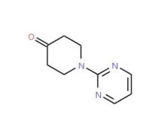 1-(2-Pyrimidinyl)tetrahydro-4(1H)-pyridinone (CAS 116247-92-8) - chemical structure image