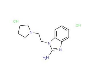 1-(2-Pyrrolidin-1-yl-ethyl)-1H-benzoimidazol-2-ylamine dihydrochloride (CAS 435342-19-1) - chemical structure image