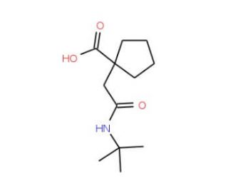 1-[2-(tert-butylamino)-2-oxoethyl]cyclopentanecarboxylic acid - chemical structure image