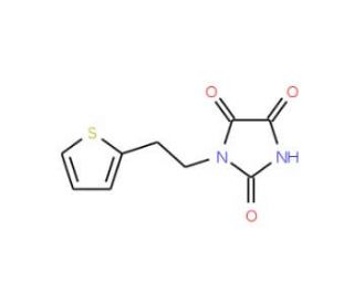 1-(2-thien-2-ylethyl)imidazolidine-2,4,5-trione - chemical structure image