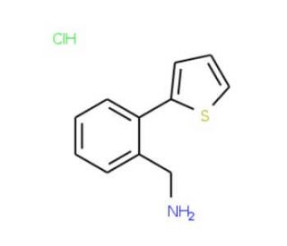 1-(2-Thien-2-ylphenyl)methylamine hydrochloride (CAS 863991-95-1) - chemical structure image