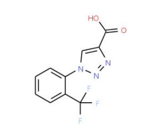 1-[2-(trifluoromethyl)phenyl]-1H-1,2,3-triazole-4-carboxylic acid - chemical structure image