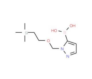 1-((2-(Trimethylsilyl)ethoxy)methyl)pyrazole-5-boronic acid (CAS 188978-71-4) - chemical structure image