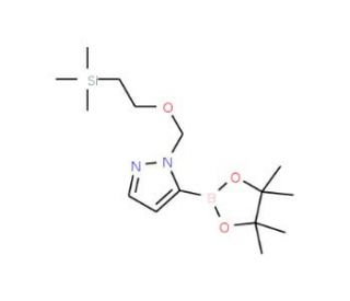 1-(2-Trimethylsilylethoxy)methylpyrazole-5-boronic acid, pinacol ester (CAS 903550-12-9) - chemical structure image