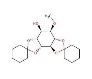 1,2:3,4-Di-O-cyclohexylidene-5-O-methyl-L-chiro-inositol (CAS 6848-53-9) - chemical structure image