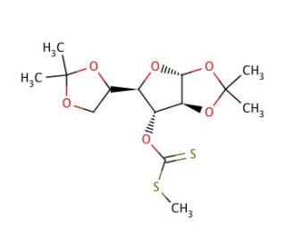 1,2:5,6-Di-O-isopropylidene-&alpha;-D-glucofuranose S-Methyl Dithiocarbonate (CAS 16667-96-2) - chemical structure image