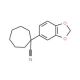 1-(2H-1,3-benzodioxol-5-yl)cycloheptane-1-carbonitrile - chemical structure image