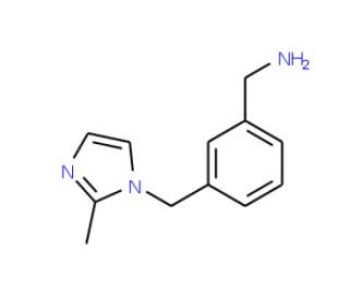 1-{3-[(2-methyl-1H-imidazol-1-yl)methyl]phenyl}methanamine - chemical structure image