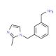 1-{3-[(2-methyl-1H-imidazol-1-yl)methyl]phenyl}methanamine - chemical structure image