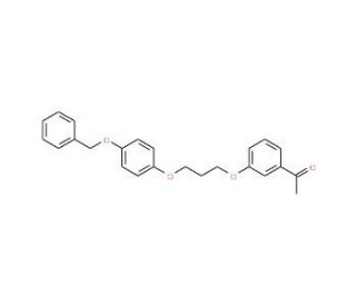 1-(3-{3-[4-(Benzyloxy)phenoxy]propoxy}-phenyl)-1-ethanone - chemical structure image