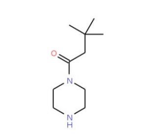 1-(3,3-dimethylbutanoyl)piperazine - chemical structure image