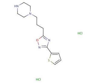 1-[3-(3-thien-2-yl-1,2,4-oxadiazol-5-yl)propyl]piperazine dihydrochloride - chemical structure image