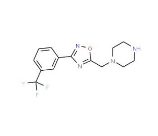 1-({3-[3-(trifluoromethyl)phenyl]-1,2,4-oxadiazol-5-yl}methyl)piperazine - chemical structure image