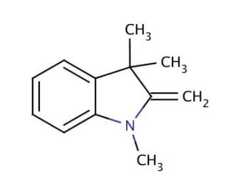 1,3,3-Trimethyl-2-methyleneindoline (CAS 118-12-7) - chemical structure image