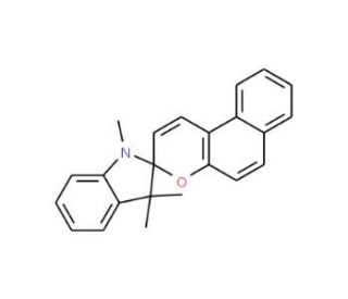 1,3,3-Trimethylindolino-beta-naphthopyrylospiran (CAS 1592-43-4) - chemical structure image