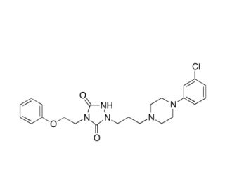 1-[3-[4-(3-Chlorophenyl)-1-piperazinyl]propyl]-4-(2-phenoxyethyl)-1,2,4-triazolidine-3,5-dione (CAS 153707-88-1) - chemical s