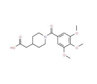 [1-(3,4,5-Trimethoxybenzoyl)piperidin-4-yl]-acetic acid - chemical structure image