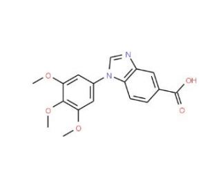 1-(3,4,5-Trimethoxyphenyl)-1H-benzimidazole-5-carboxylic acid - chemical structure image