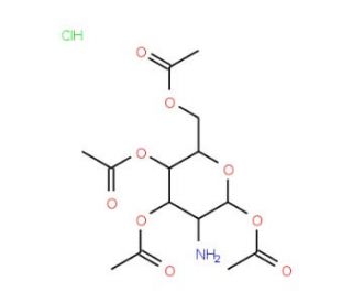 1,3,4,6-Tetra-O-acetyl-2-amino-2-desoxy-&beta;-D-glucopyranose hydrochloride (CAS 10034-20-5) - chemical structure image