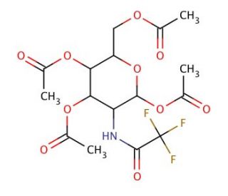 1,3,4,6-Tetra-O-acetyl-2-deoxy-2-trifluoracetamido-D-glucose (CAS 7139-63-1) - chemical structure image