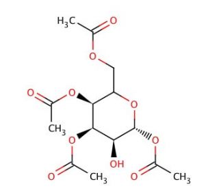 1,3,4,6-Tetra-O-acetyl-&alpha;-D-galactopyranose (CAS 19186-40-4) - chemical structure image