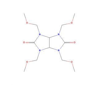 1,3,4,6-Tetrakis(methoxymethyl)glycoluril (CAS 17464-88-9) - chemical structure image