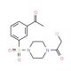1-(3-{[4-(chloroacetyl)piperazin-1-yl]sulfonyl}phenyl)ethanone (CAS 923721-75-9) - chemical structure image