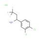 1-(3,4-dichlorophenyl)-3,3,3-trifluoropropan-1-amine hydrochloride - chemical structure image