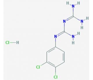 1-(3,4-Dichlorophenyl)biguanide hydrochloride (CAS 21703-08-2) - chemical structure image