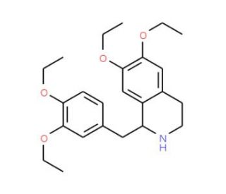 1-(3,4-Diethoxy-benzyl)-6,7-diethoxy-1,2,3,4-tetrahydro-isoquinoline (CAS 21088-15-3) - chemical structure image