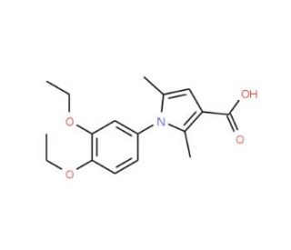 1-(3,4-diethoxyphenyl)-2,5-dimethyl-1H-pyrrole-3-carboxylic acid - chemical structure image