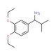 1-(3,4-diethoxyphenyl)-2-methylpropan-1-amine - chemical structure image