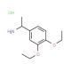 1-(3,4-diethoxyphenyl)ethanamine hydrochloride - chemical structure image