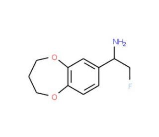 1-(3,4-dihydro-2H-1,5-benzodioxepin-7-yl)-2-fluoroethanamine (CAS 929972-19-0) - chemical structure image