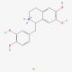 1-(3,4-dihydroxybenzyl)-1,2,3,4-tetrahydroisoquinoline-6,7-diol hydrobromide (CAS 16659-88-4) - chemical structure image