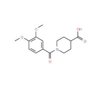 1-(3,4-Dimethoxy-benzoyl)-piperidine-4-carboxylic acid (CAS 510739-78-3) - chemical structure image
