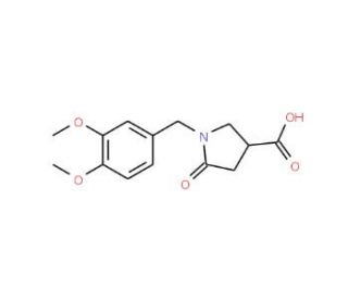 1-(3,4-Dimethoxy-benzyl)-5-oxo-pyrrolidine-3-carboxylic acid - chemical structure image