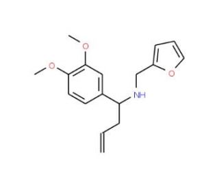 [1-(3,4-Dimethoxy-phenyl)-but-3-enyl]-furan-2-ylmethyl-amine - chemical structure image