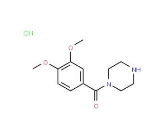 1-(3,4-dimethoxybenzoyl)piperazine hydrochloride - chemical structure image