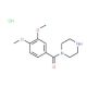 1-(3,4-dimethoxybenzoyl)piperazine hydrochloride - chemical structure image