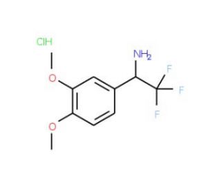 1-(3,4-dimethoxyphenyl)-2,2,2-trifluoroethan-1-amine hydrochloride (CAS 1193387-21-1) - chemical structure image