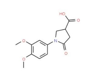 1-(3,4-dimethoxyphenyl)-5-oxopyrrolidine-3-carboxylic acid - chemical structure image