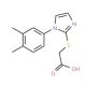 {[1-(3,4-dimethylphenyl)-1H-imidazol-2-yl]thio}acetic acid (CAS 851288-51-2) - chemical structure image
