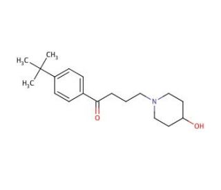 1-[3-(4-tert-Butylbenzoyl)propyl]-4-hydroxypiperidine (CAS 97928-18-2) - chemical structure image