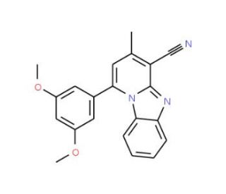 1-(3,5-dimethoxyphenyl)-3-methylpyrido[1,2-a]benzimidazole-4-carbonitrile - chemical structure image