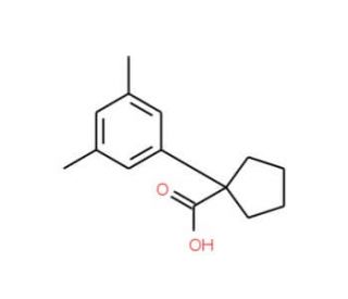 1-(3,5-Dimethyl-phenyl)-cyclopentane-carboxylic acid - chemical structure image