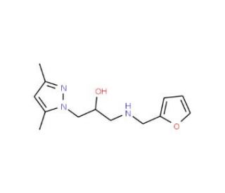 1-(3,5-Dimethyl-pyrazol-1-yl)-3-[(furan-2-ylmethyl)-amino]-propan-2-ol - chemical structure image
