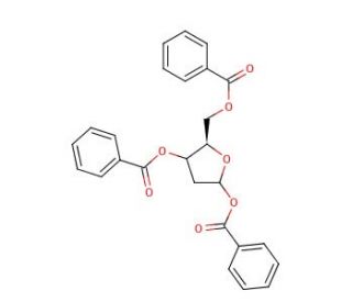 1,3,5-Tri-O-benzoyl-2-deoxyribofuranose (CAS 145416-96-2) - chemical structure image
