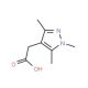 (1,3,5-trimethyl-1H-pyrazol-4-yl)acetic acid (CAS 70598-03-7) - chemical structure image
