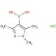 1,3,5-Trimethyl-1H-pyrazole-4-boronic acid, hydrochloride (CAS 1162262-38-5) - chemical structure image